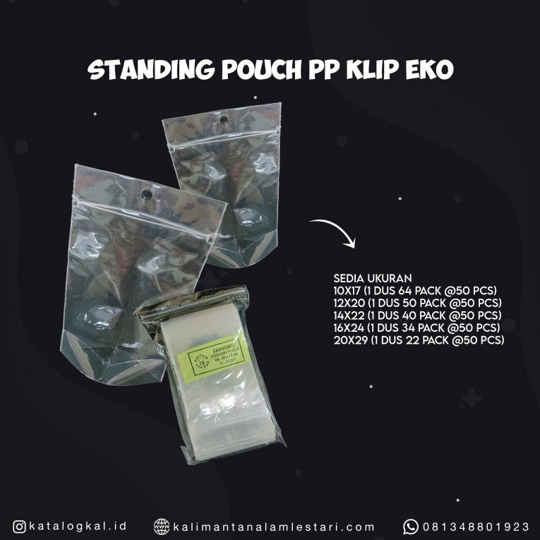 [Eko] - Standing Pouch PP Klip Polos
