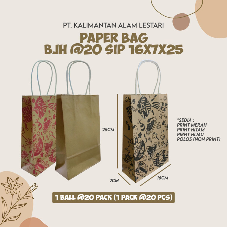 [SIPaper] - Paper Bag BJH 16x7x25cm @20