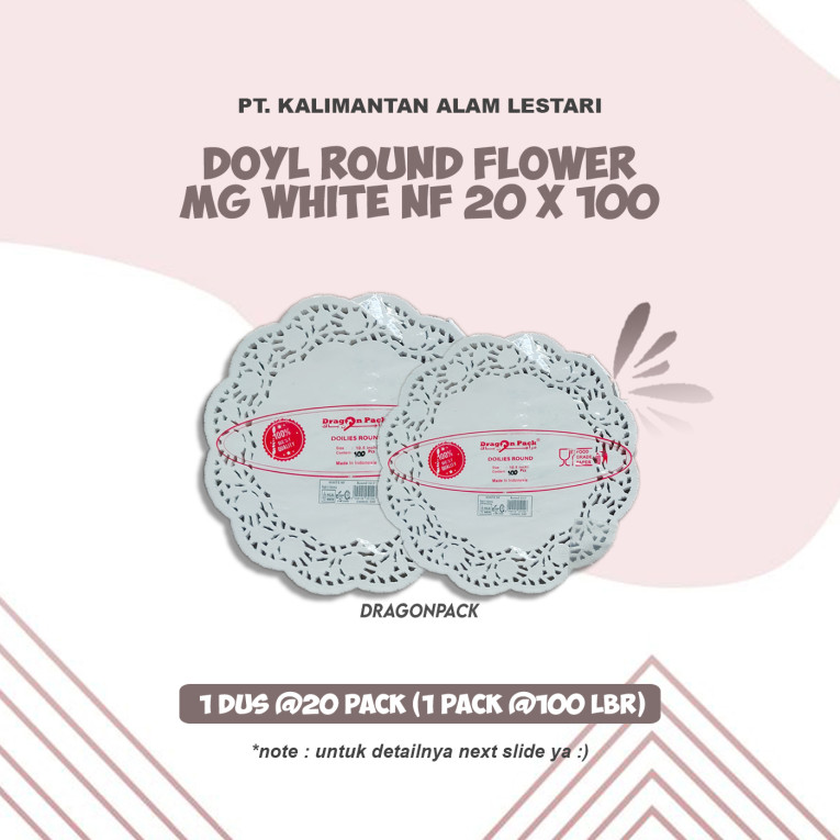 [Dragon Pack] - Doyl Round Flower MG White NF20x100 (Pack)