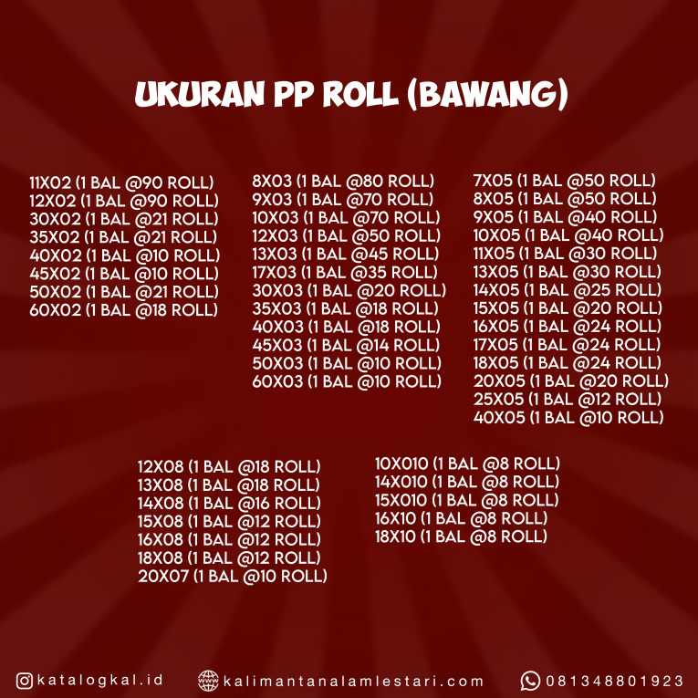 [Bawang] - Plastik PP Roll