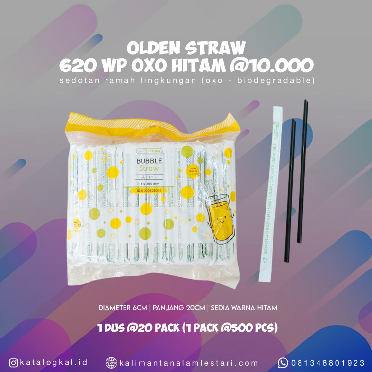 [Golden Straw] - Sedotan 620 WP OXO Hitam @10000