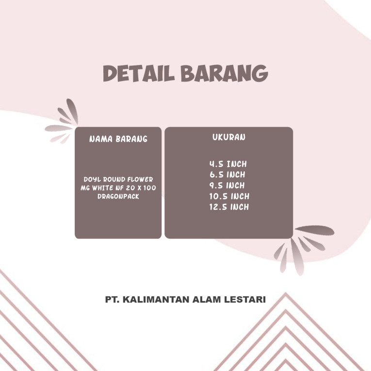 [Dragon Pack] - Doyl Round Flower MG White NF20x100 (Pack)