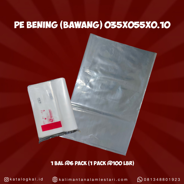 [Bawang] - Plastik PE Bening 035x055x0.10