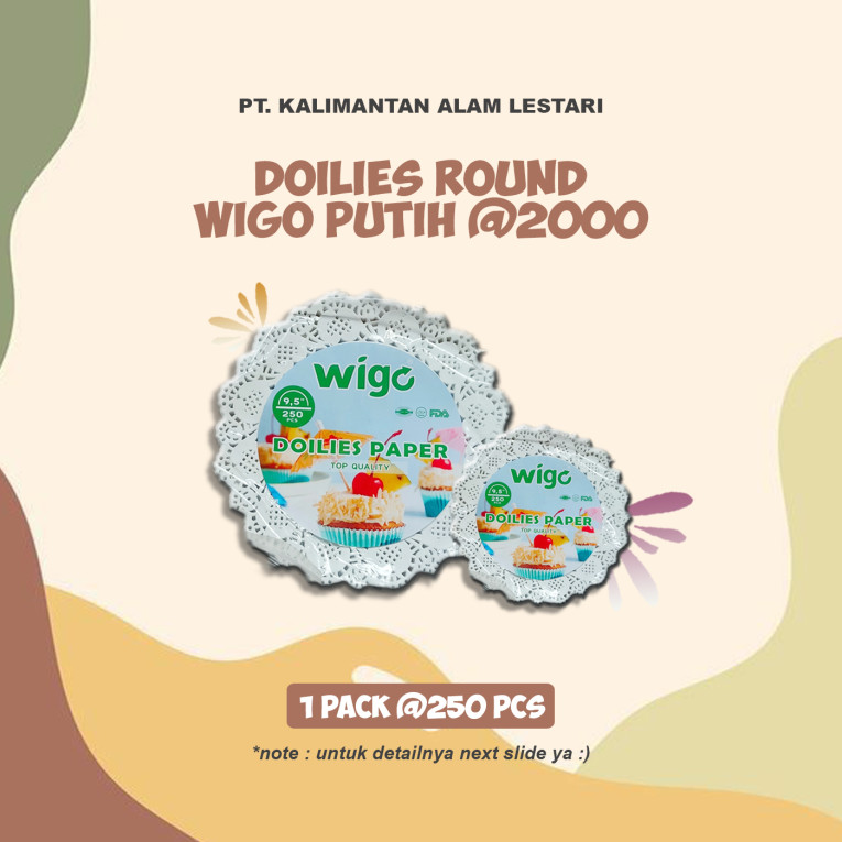 [Wigo] - Doilies Round UK Putih