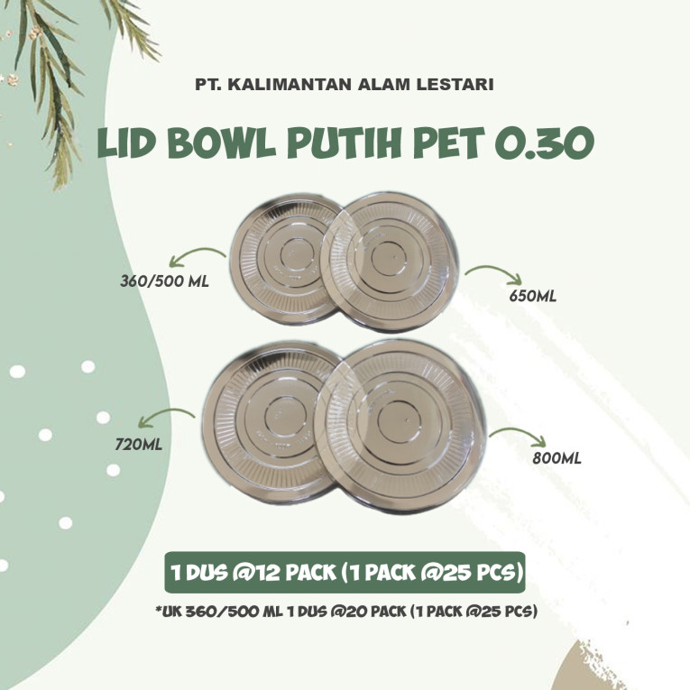 [T.M] - Lid Bowl Putih (PET 0.30)