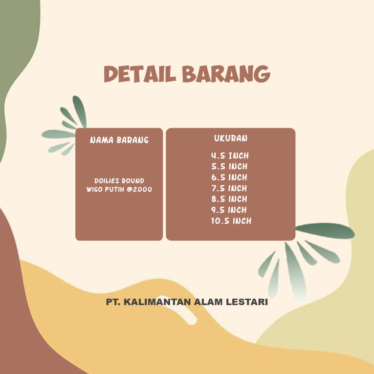 [Wigo] - Doilies Round UK Putih (Pack)