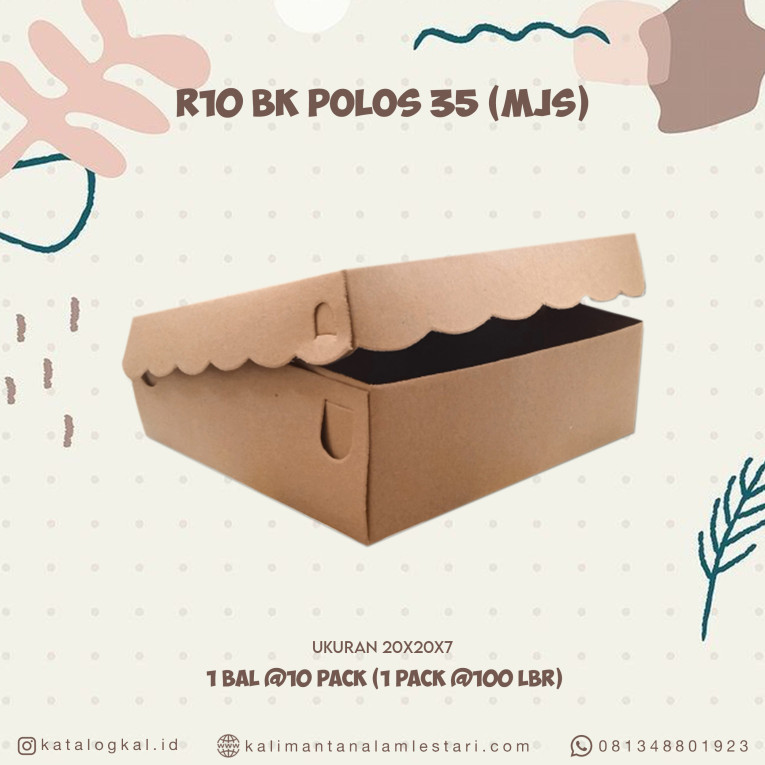 [MJS] - Kotak R10 BK Polos 35