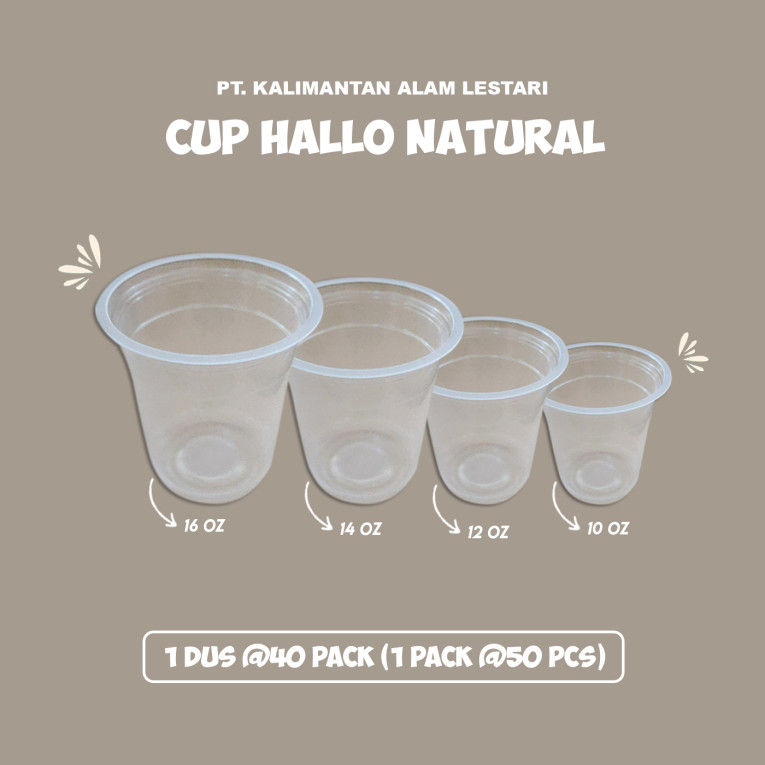 [Hallo] - Cup Plastik Natural